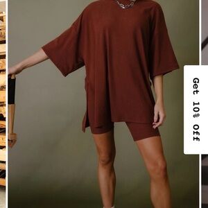 Dressed in LALA Brown Short Sleeve Tee